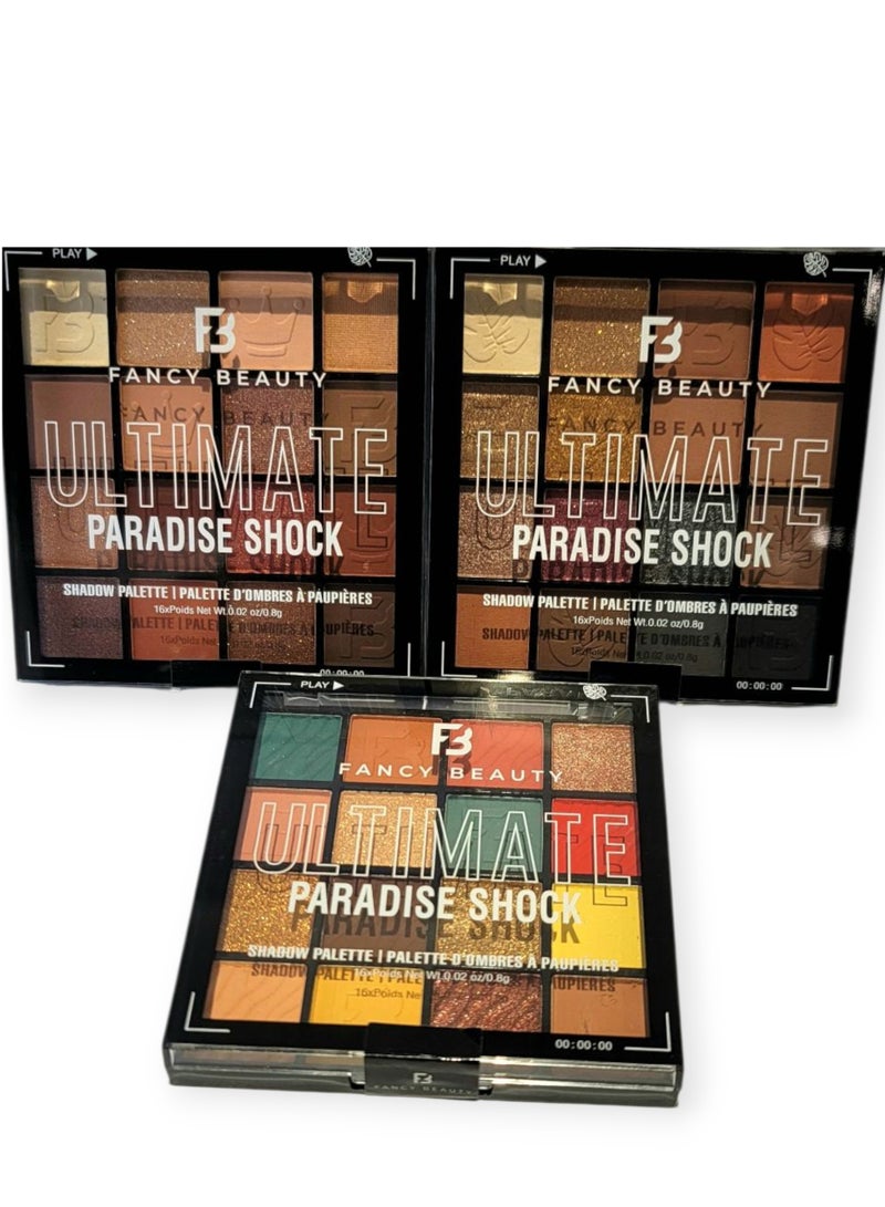 Fb Fancy Beauty 3-Piece Eyeshadow Palette Set - Attractive colors to diversify your everyday looks and special occasions - Image 1