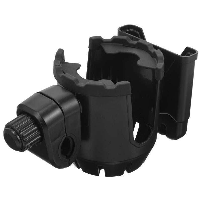 Universal 360 Degree Rotatable Wheelchair Cup Holder Black Sturdy Phone Mount for Walker - Image 2