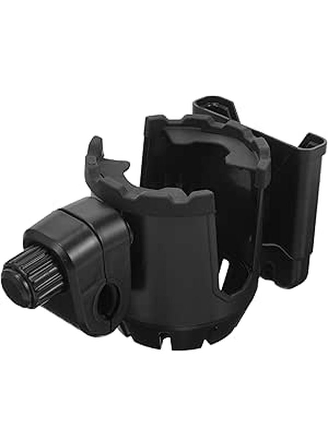 Universal 360 Degree Rotatable Wheelchair Cup Holder Black Sturdy Phone Mount for Walker - Image 1