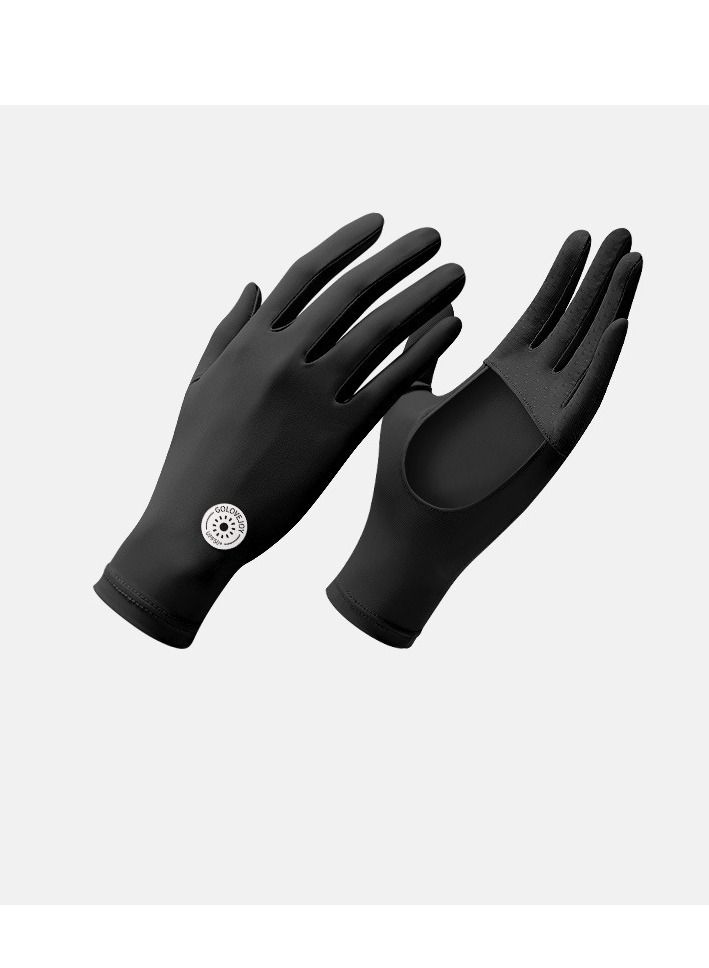 1-Pair UV Protection Summer Sunscreen Gloves White - Image 1