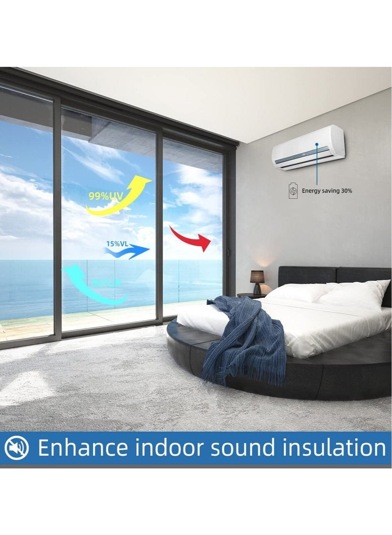 كابتن تيك Heat Control Window Film Window Tint Sun Blocking Blackout and UV Protection one-Way Privacy Mirror Reflective Film Explosion-Proof Premium PET Material Comet Green 60 * 200cm - Image 3