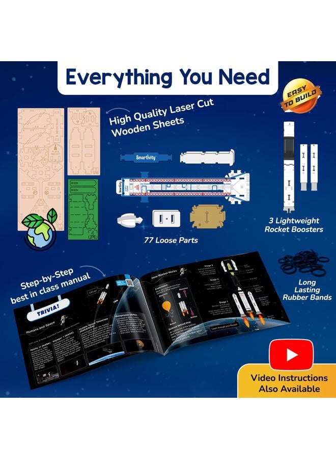 Smartivity Rocket Launcher Kit for Kids 6 7, 8, 9, 10, 11, 12 Years Old | Build Your Own Rocket and Launcher | Birthday Gifts for Boys & Girls | DIY STEM Science Toy for Kids 6-12 Years-Multicolor - Image 5