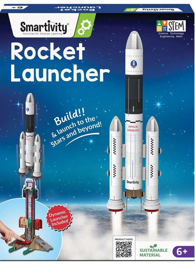 Smartivity Rocket Launcher Kit for Kids 6 7, 8, 9, 10, 11, 12 Years Old | Build Your Own Rocket and Launcher | Birthday Gifts for Boys & Girls | DIY STEM Science Toy for Kids 6-12 Years-Multicolor - Image 1