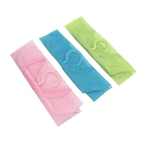 SEMITO Multipurpose Clothespin Bag with Hanger, Hanging Storage Mesh Bag for Home Over The Door - Pack of 3 Laundry Net Pouch Bathroom Organizer (Multicolour) - Image 2
