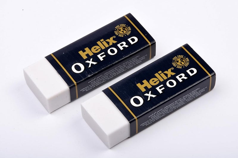 Helix Oxford Twin Pack of Large Erasers - Premium Soft Erasers for Clean, Smudge-Free Correction - Image 3