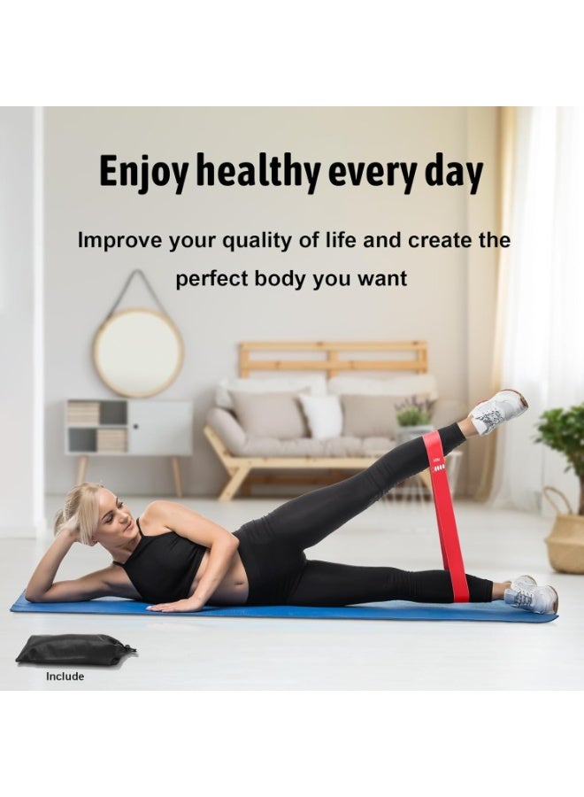 Halamine Resistance Bands Set, 5pcs Assorted Pounds Strength Training Exercise Resistance Loops Stretch Bands, Gym Fitness Yoga Workout Resistance Loops Bands for Arm Legs and hips - Image 2