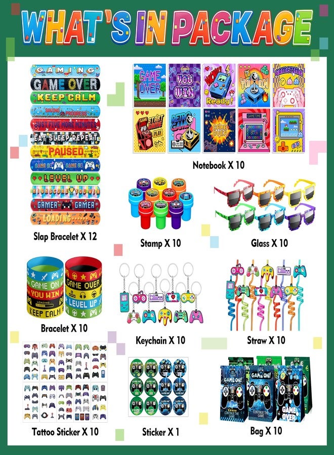 DMIGHT Video Game Party Favors Birthday Supplies for Kids Bags Game On Stuffer Gifts Boys Gamer Party Decorations - Image 2