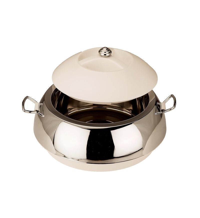 JAYPEE JAYPEE Eena Meena Deeka Ultra Serving Set PU Insulated with Chrome Plated Knob Casserole Set of 3 Inner Stainless Steel Serving Bowl 75010001500 ml Ultra White  - Image 3