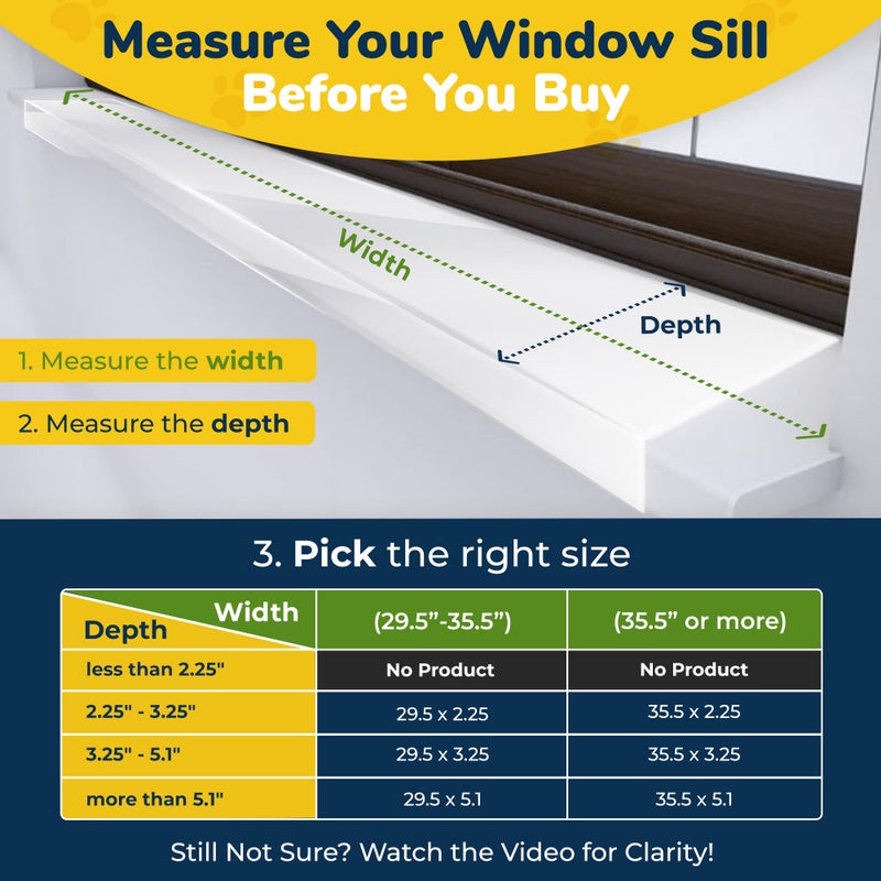 PROTECTO 2-Pack Window Sill Protector from Dogs 35.5 x 5.1 Clear Window Guards from Cats Scratching, Chewing & Clawing | Keep Your Sills Smooth & Paws Safe | Ultra Strong Window Sill Cover Protection - Image 3