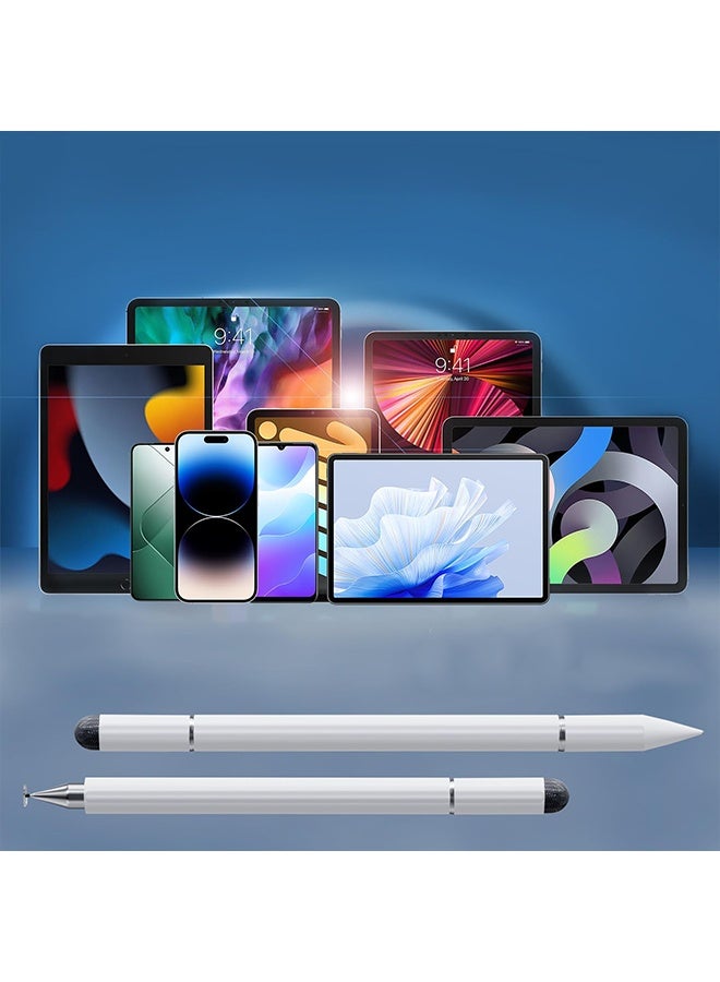 فانجو قلم 3 في 1 للشاشة التي تعمل باللمس، قلم قرص مغناطيسي عالي الحساسية والدقة لأجهزة iPad/Apple/iPhone/Samsung/Android ذات شاشة اللمس السعوية (أبيض) - Image 3