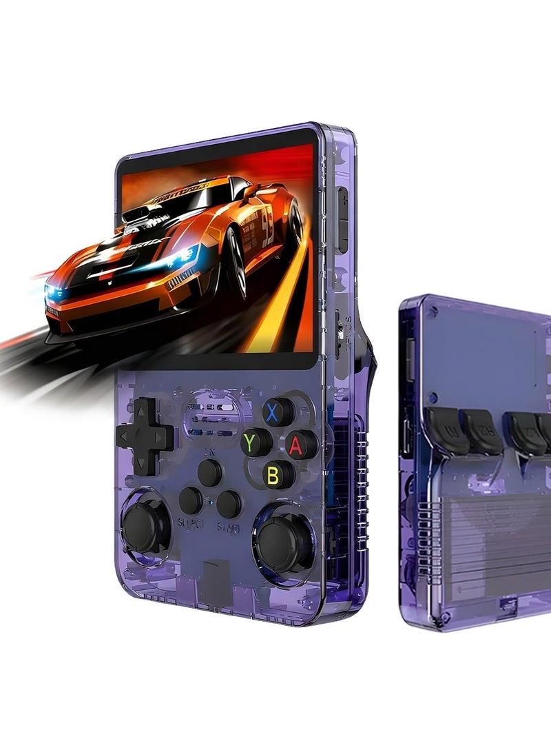 واي آند دي جهاز ألعاب كلاسيكي R36S، جهاز ألعاب محمول مزود بذاكرة 64 جيجابايت محملة مسبقًا بالألعاب، وظيفة حفظ وتحميل الألعاب، شاشة IPS عالية الدقة مقاس 3.5 بوصة، محاكي محمول، جهاز ألعاب ريترو بوكيت PSP، مناسب للعائلة والبالغين وعشاق الألعاب الكلاسيكية. - Image 1