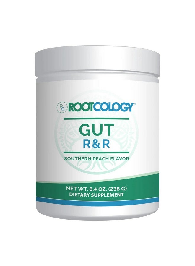 Rootcology by Dr. Izabella Wentz | Gut R&R | Support Gastrointestinal Function and Regularity with Zinc, Licorice, Aloe Vera, and Slippery Elm Extract | Southern Peach Flavor | 238g / 28 Servings - Image 1