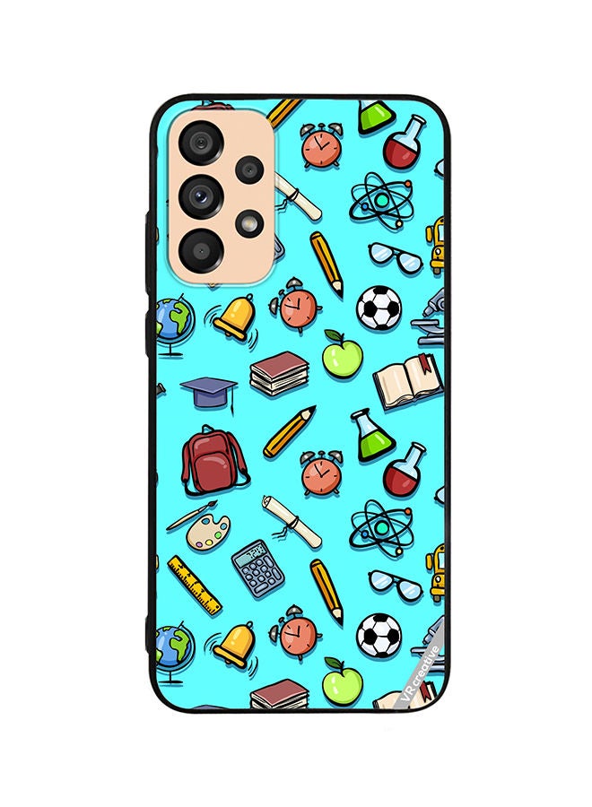 Protective Case Cover For Samsung Galaxy A73 5G Cartoon School Color Design Multicolour