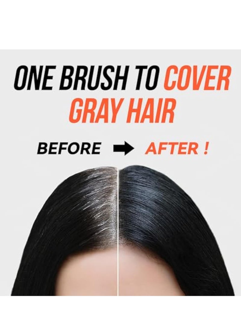 KASTWAVE Root Touch-Up Stick, Hairline Powder, Hair Shadow Powder, Root Coverage, Dark Hair Root Dye Shadow Cover, Quickly Cover Hairline Eyebrow & Beard Line, Root Dye Touch Up, Instantly Shadow Powder, Black - Image 2