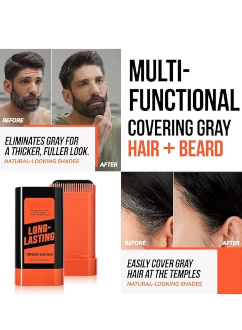 KASTWAVE Root Touch-Up Stick, Hairline Powder, Hair Shadow Powder, Root Coverage, Dark Hair Root Dye Shadow Cover, Quickly Cover Hairline Eyebrow & Beard Line, Root Dye Touch Up, Instantly Shadow Powder, Black - Image 3