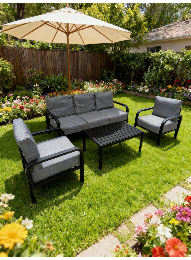 Outdoor Furniture Modern Patio Outdoor Sofa Set For Garden with Coffee Table for Luxury Villa, Poolside & Terrace