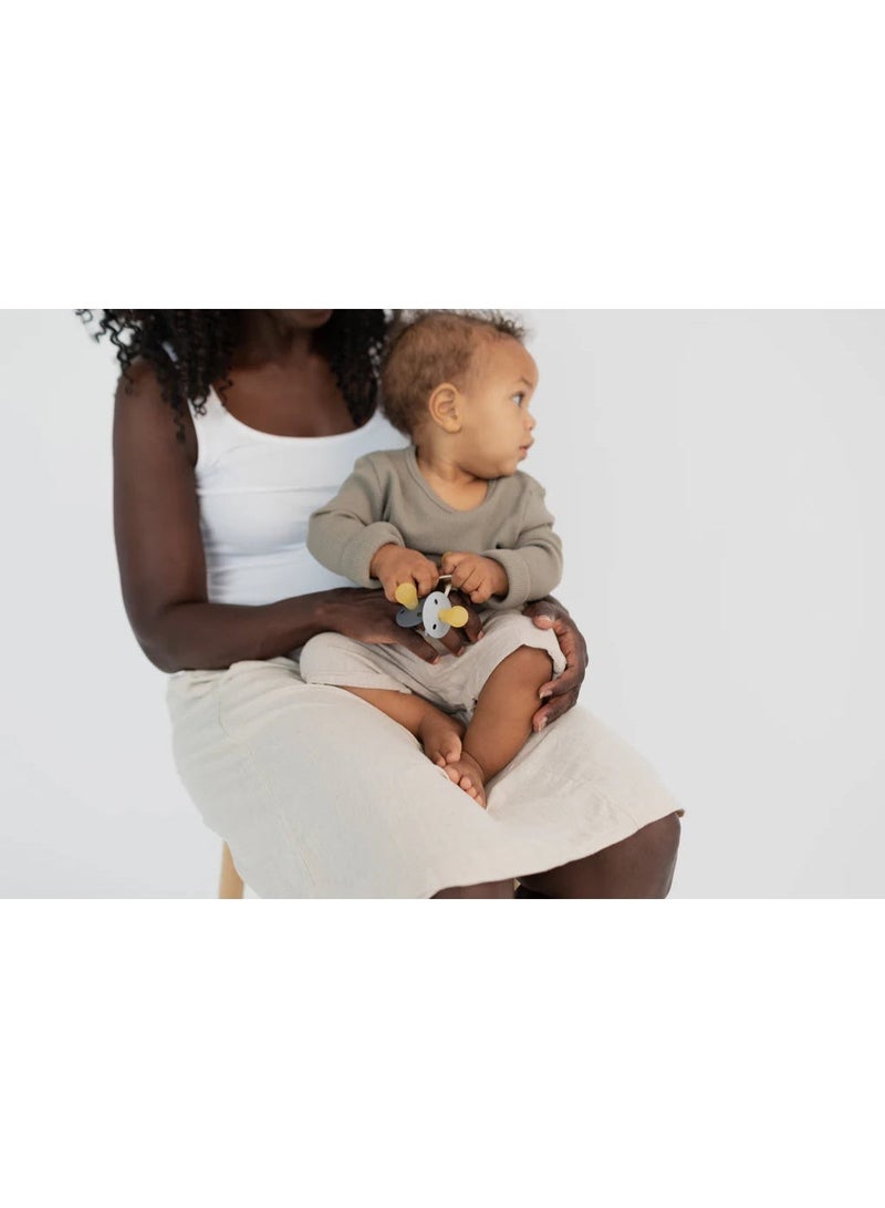 BIBS Pacifier Colour 2 PACK Latex Size 1 Anatomical Sage GLOW/Cloud GLOW - Image 4