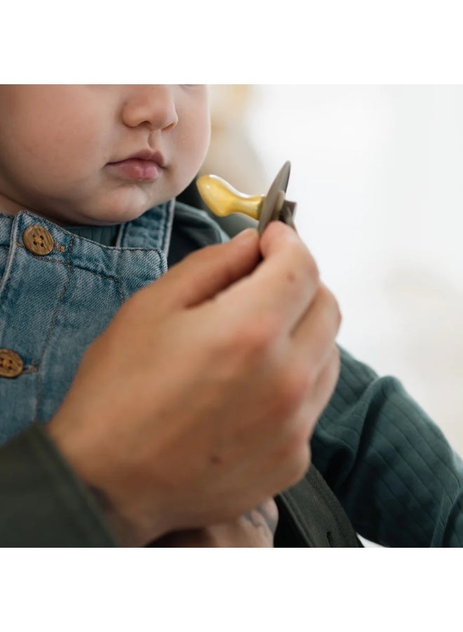 BIBS Pacifier Colour 2 PACK Latex Size 1 Anatomical Sage GLOW/Cloud GLOW - Image 3