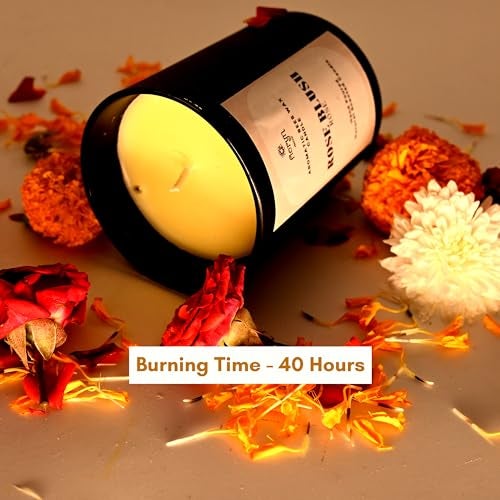 Floryn Decor Highly Scented Natural Beeswax Candles for Home Decor | Best Scented Candles for Home | Direct from Manufacturer, Burning Time- 40 Hours (Free Wooden LID), Scent- Rose - Image 5
