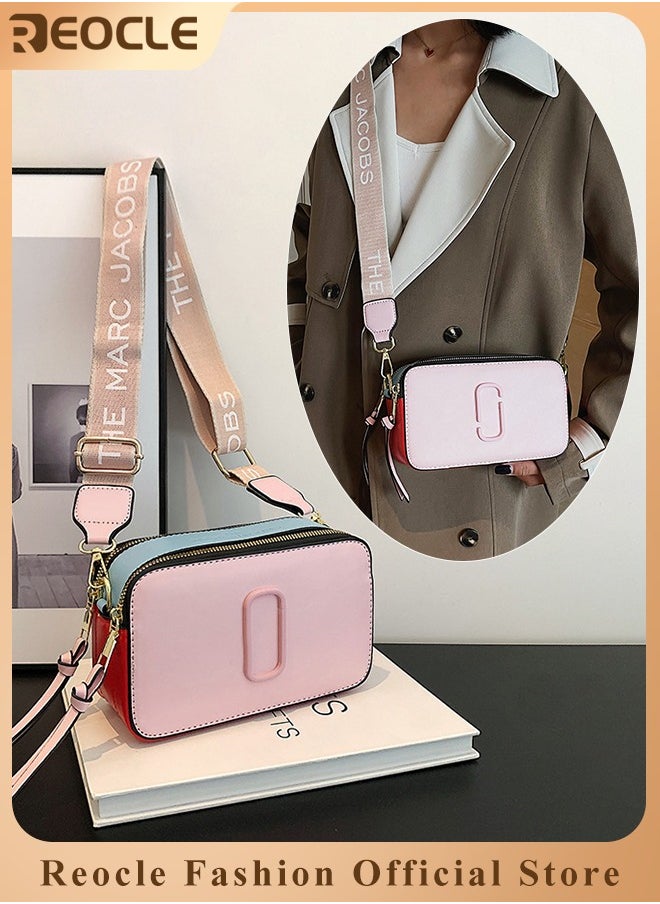 REOCLE Women's Crossbody Bag Shoulder Bag with Adjustable Wide Strap Square Camera Crossbody Purse HandBag Simple Trendy Small Shoulder Bag  - Image 1