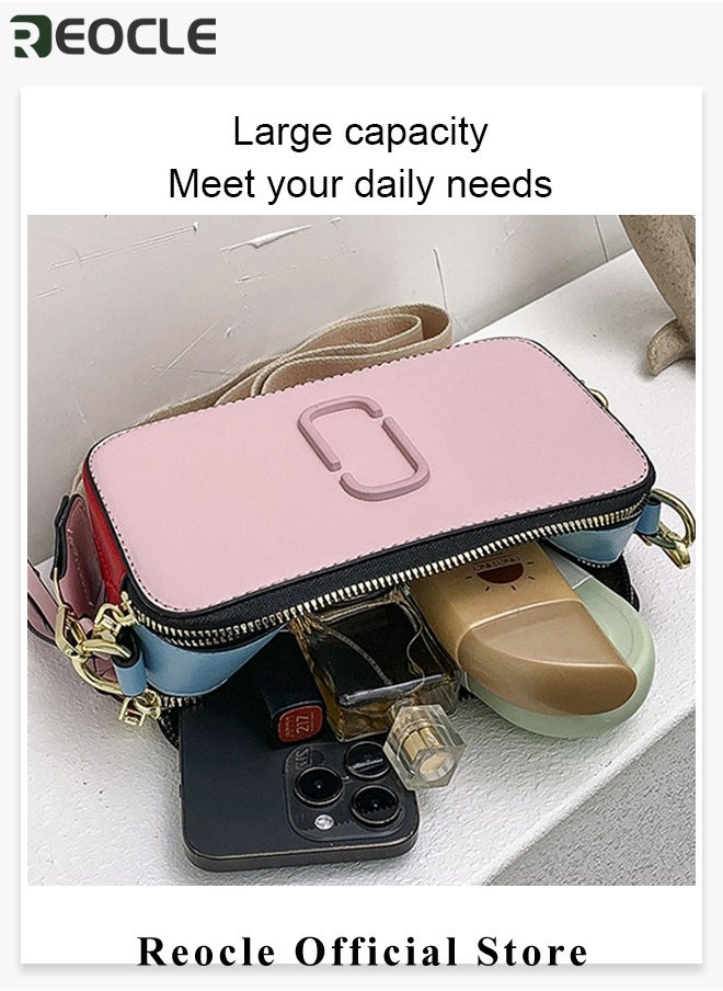 REOCLE Women's Crossbody Bag Shoulder Bag with Adjustable Wide Strap Square Camera Crossbody Purse HandBag Simple Trendy Small Shoulder Bag  - Image 4