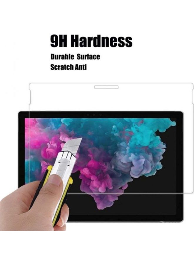 NIBEMINENT Scratch Resistant Tempered Glass Full Cover Tablet Screen Protector For Microsoft Surface Pro 6 / 5 4 LTE Clear - Image 3
