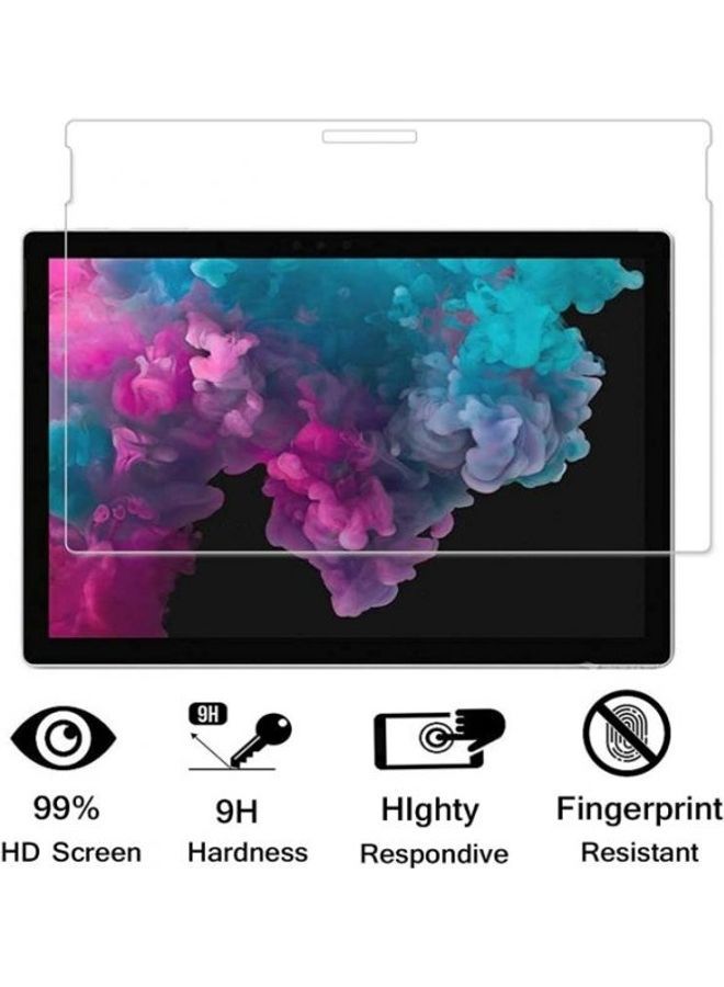 NIBEMINENT Scratch Resistant Tempered Glass Full Cover Tablet Screen Protector For Microsoft Surface Pro 6 / 5 4 LTE Clear - Image 2
