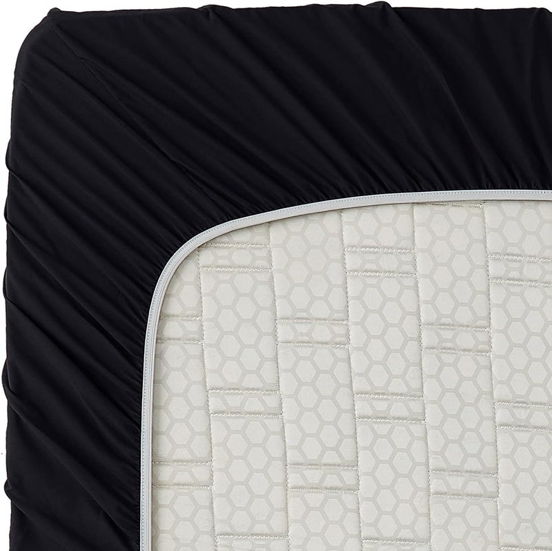 Clara Clark 1800 Premier Series 4pc Bed Sheet Set - King, Black - Image 4