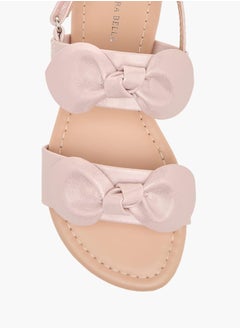 Flora Bella By Shoexpress Girls Bow Applique Sandals With Hook And Loop Closure  - Image 2