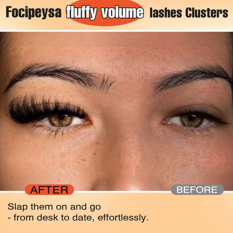 Focipeysa Mink Lashes Full Volume False Eyelashes 18mm Dramatic Faux Mink Eyelashes Natural Look Cat Eye Volume Eye Lashes Multipack by Focipeysa - Image 2
