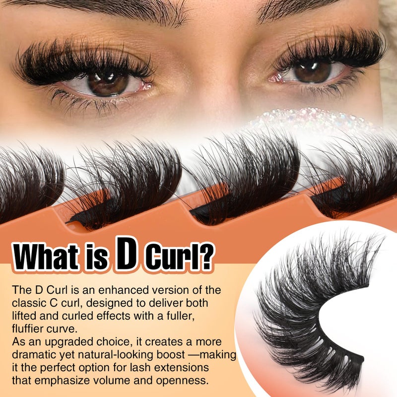 Focipeysa Mink Lashes Full Volume False Eyelashes 18mm Dramatic Faux Mink Eyelashes Natural Look Cat Eye Volume Eye Lashes Multipack by Focipeysa - Image 5
