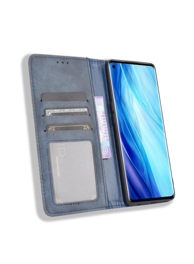 اس-توب جراب لهاتف OPPO Reno4 Pro 4G بمشبك مغناطيسي بتصميم حصان مجنون بتصميم كلاسيكي، جراب جلدي أفقي قلاب، مع حامل وفتحات للبطاقات وإطار للصور - Image 5