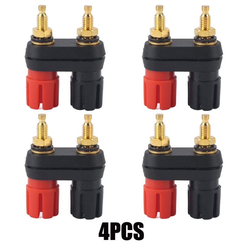 Speaker Binding Post Terminal Power Amplifier 2 way Banana Plug Jack (4PCS) - Image 1