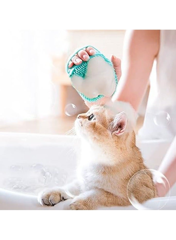 عربست فرشاة استحمام للكلاب من السيليكون، فرشاة تدليك ناعمة للقطط، موزع شامبو لفرشاة تدليك الحيوانات الأليفة - Image 3