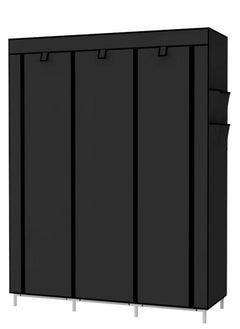 ALMUFARREJ Fabric Wardrobe Organizer Black 130x175x45 CM  - Image 4