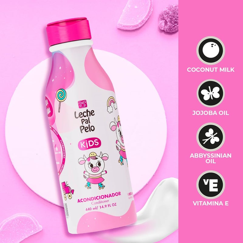 Leche Pal Pelo Kids Conditioner  Gentle Detangling Moisturizing & Hydrating Conditioner with Vitamin E and Oils for Kids Hair Strengthens & Helps Prevent Breakage ParabenFree 149 fl oz - Image 2
