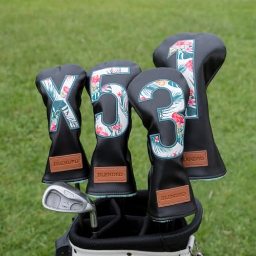 BAIRBRE Golf Club Covers Black Putter Cover Driver Covers Fairway Wood Headcover Hybrid Covers 3 Wood Headcovers Leather Mallte Putter Cover Golf Headcover for All Brand - Image 2