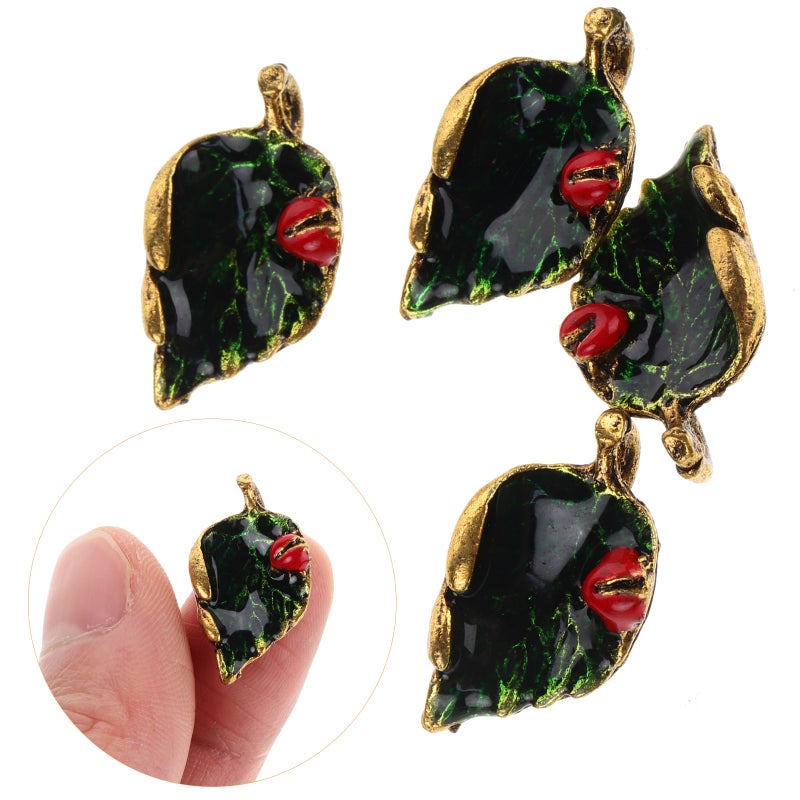 10pcs Leaf Charm For Bracelet Jewelry Making Leaf Alloy Leaf Charm For Diy Jewelry Diy Alloy Ladybug Leaf Pendant Charm - Image 5