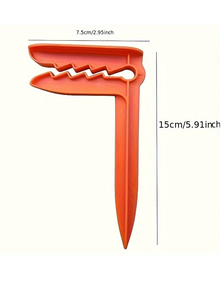 Outdoor Anchor Stakes, Beach Towel/Picnic Mat Anchor Clips Stakes, Pack of 4 (Orange)  - Image 4