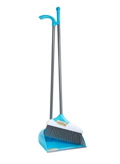 Homeway BM705 BriteMax Dustpan with Broom – Steel Handle for Heavy-Duty Use 