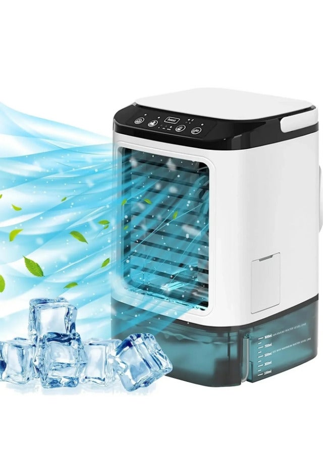 Joshberg Portable Air Conditioners, Dual Spray Ultrasonic Atomization 3-Speed Mute Air Cooler Night Light Electric Fan for Home - Image 1