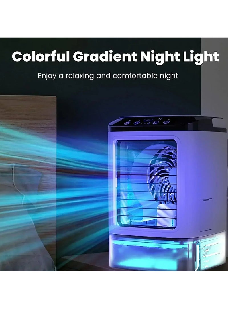 Joshberg Portable Air Conditioners, Dual Spray Ultrasonic Atomization 3-Speed Mute Air Cooler Night Light Electric Fan for Home - Image 3