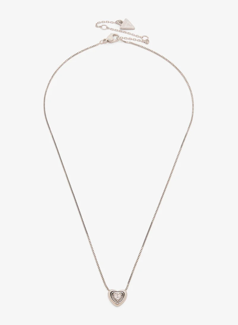 جس قلادة وقلب مرصع بالكريستال