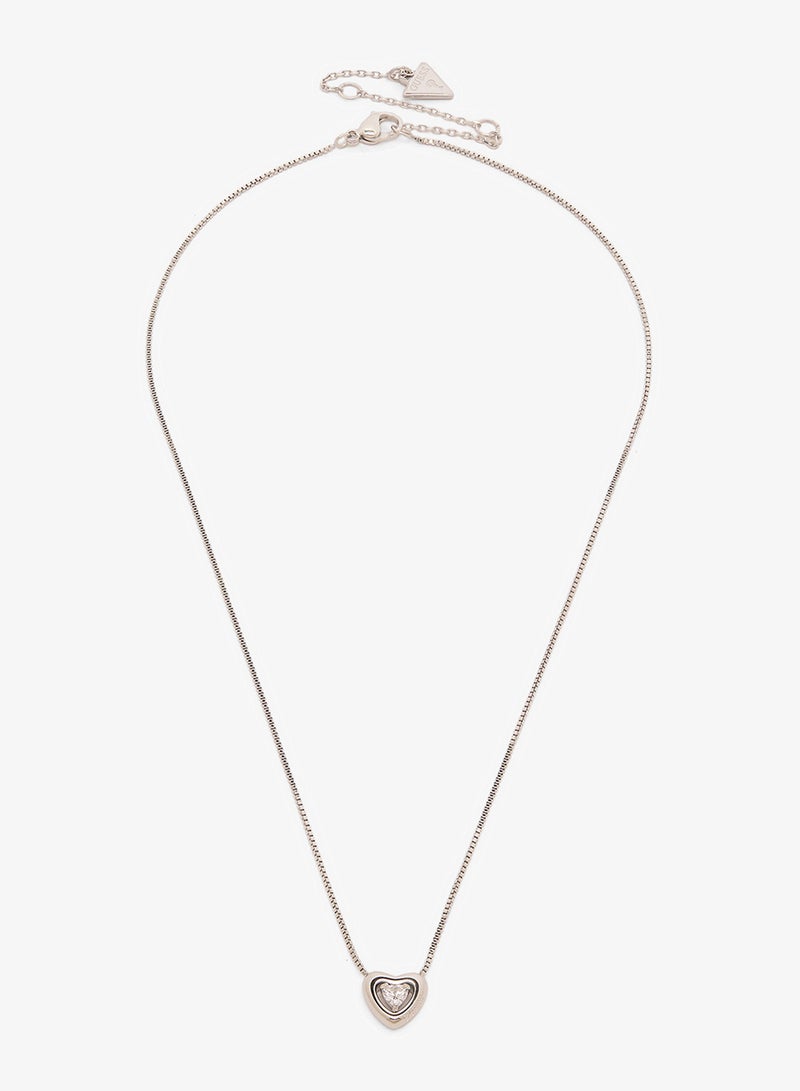 GUESS Crystal Heart Necklace And  Studs - Image 2