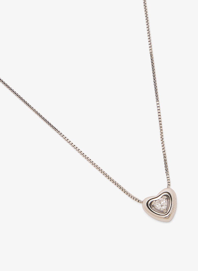 GUESS Crystal Heart Necklace And  Studs - Image 3