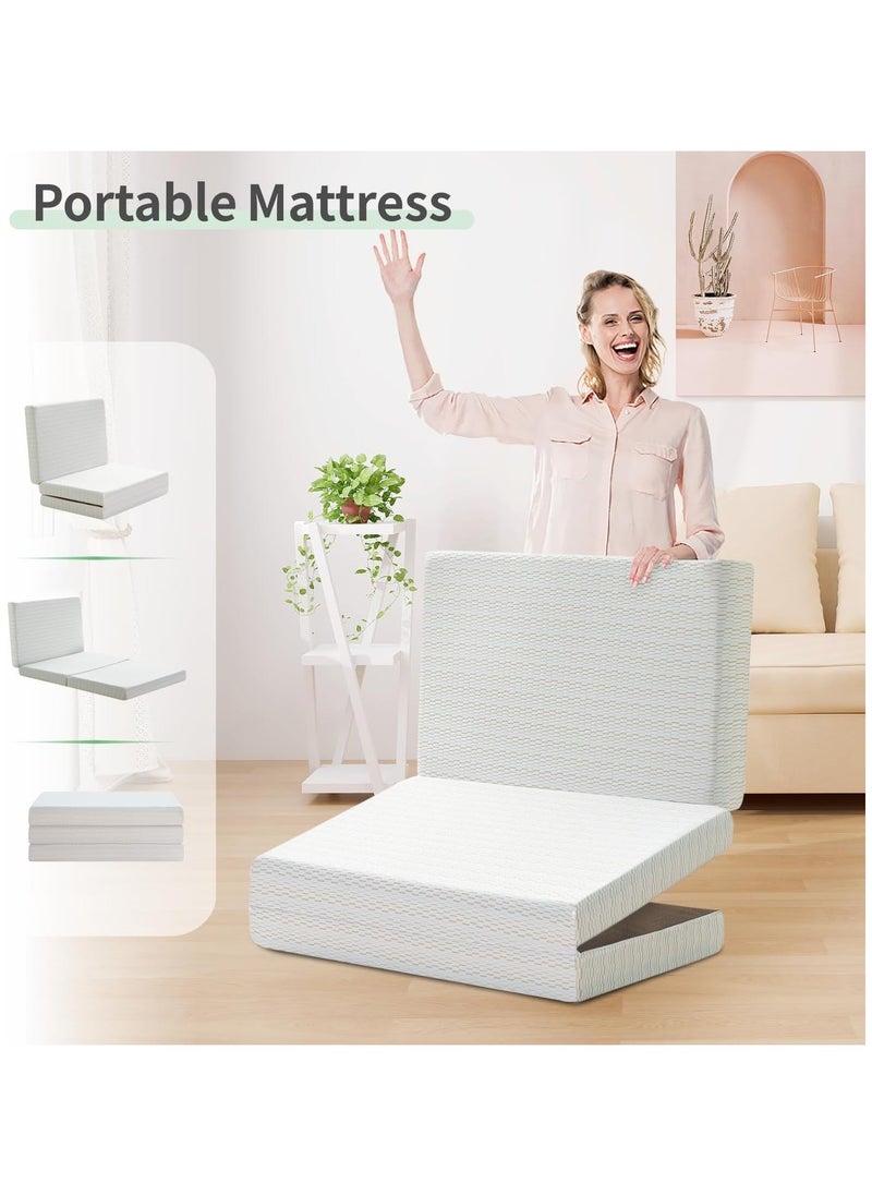 Comfy Comfy White Cotton Folding 180 X 120 X 7Cm Medicated Portable Classic Mattress  - Image 1