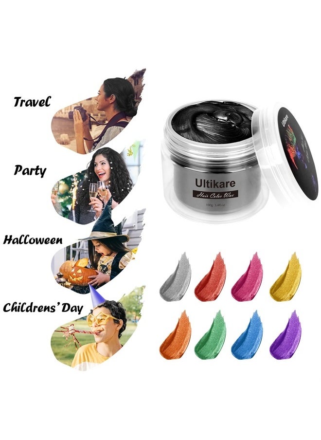 Ultikare Temporary Hair Color for Kids black, Ultikare Hair Dye Natural Styling Wax Color Instant Mud Cream Gel 3.4 Fl Oz Girl Gifts, Party, Cosplay DIY, Children's Day  - Image 5