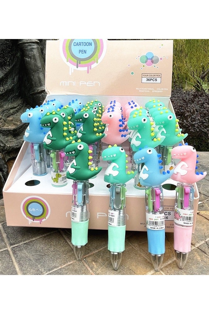 general 4 Pieces Dinosaur Pen Multicolor Dinosaur Ballpoint Pen Retractable Dinosaur Pen Shuttle Pen for Kid Office School,Classroom, Party Favors, Goodie Bags Fillers, Birthday Day Gifts and Prize