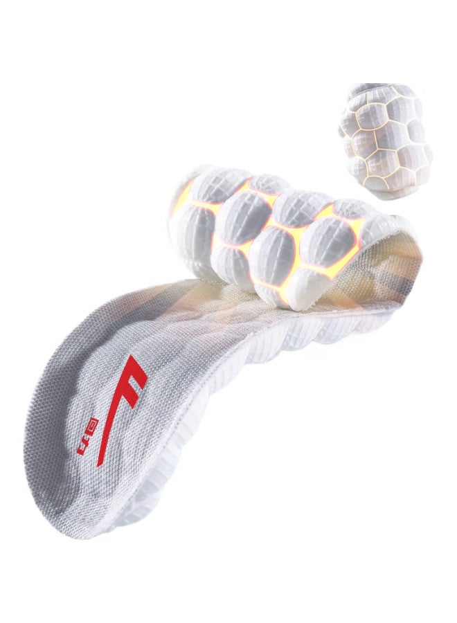 Warrior Sports Insoles For Men, Shock-Absorbing, Soft And Elastic, Odor-Resistant, Breathable, Sweat-Absorbing, Military Training 7071, White And Gray, Size 39-40 - Image 2