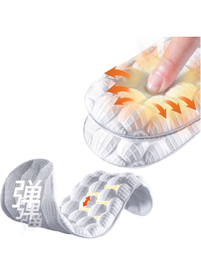 Warrior Sports Insoles For Men, Shock-Absorbing, Soft And Elastic, Odor-Resistant, Breathable, Sweat-Absorbing, Military Training 7071, White And Gray, Size 39-40 - Image 1